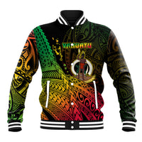 Personalised Vanuatu Baseball Jacket Proud To Be A Ni-Van LT14 Unisex Black - Polynesian Pride