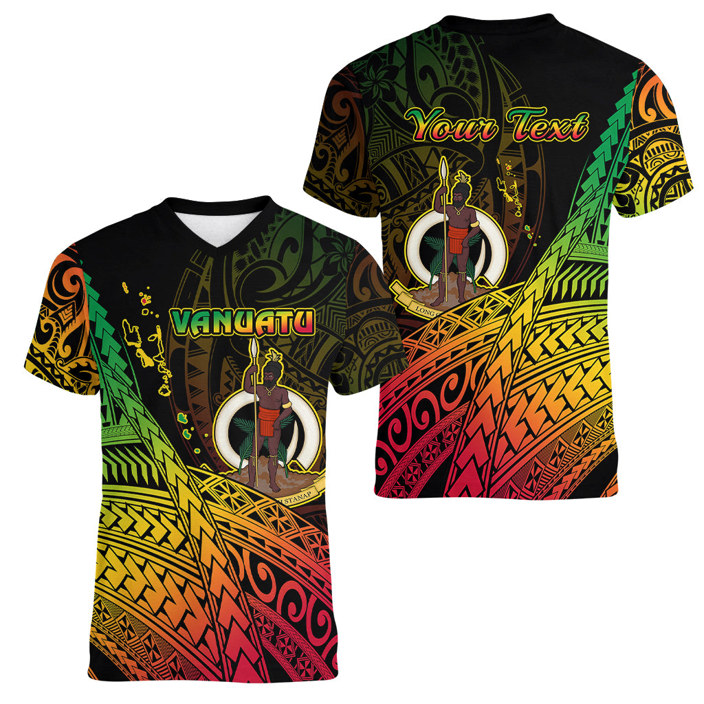 Personalised Vanuatu Women V Neck T Shirt Proud To Be A Ni-Van LT14 - Polynesian Pride