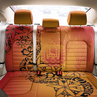 French Polynesia Manta Ray Tattoo Back Car Seat Cover Tahiti Hahalua Tiare Maori Gradient Style