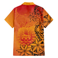 French Polynesia Manta Ray Tattoo Family Matching Off The Shoulder Long Sleeve Dress and Hawaiian Shirt Tahiti Hahalua Tiare Maori Gradient Style LT14 - Polynesian Pride