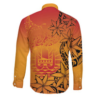 French Polynesia Manta Ray Tattoo Family Matching Puletasi and Hawaiian Shirt Tahiti Hahalua Tiare Maori Gradient Style LT14 - Polynesian Pride