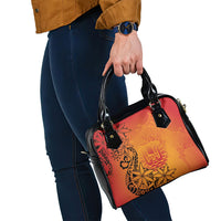 French Polynesia Manta Ray Tattoo Shoulder Handbag Tahiti Hahalua Tiare Maori Gradient Style