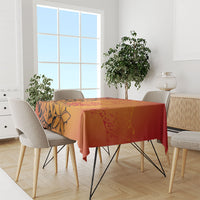 French Polynesia Manta Ray Tattoo Tablecloth Tahiti Hahalua Tiare Maori Gradient Style