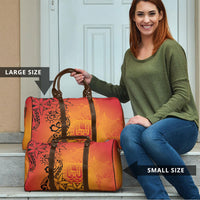 French Polynesia Manta Ray Tattoo Travel Bag Tahiti Hahalua Tiare Maori Gradient Style