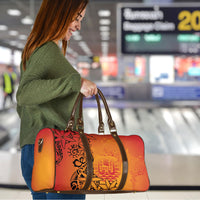 French Polynesia Manta Ray Tattoo Travel Bag Tahiti Hahalua Tiare Maori Gradient Style