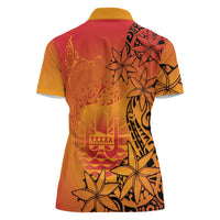 French Polynesia Manta Ray Tattoo Women Polo Shirt Tahiti Hahalua Tiare Maori Gradient Style LT14 - Polynesian Pride