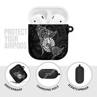 French Polynesia Manta Ray Tattoo AirPods Case Tahiti Hahalua Turtle Shark Black Color