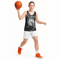 French Polynesia Manta Ray Tattoo Basketball Jersey Tahiti Hahalua Turtle Shark Black Color LT14 - Polynesian Pride