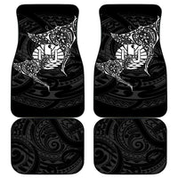 French Polynesia Manta Ray Tattoo Car Mats Tahiti Hahalua Turtle Shark Black Color