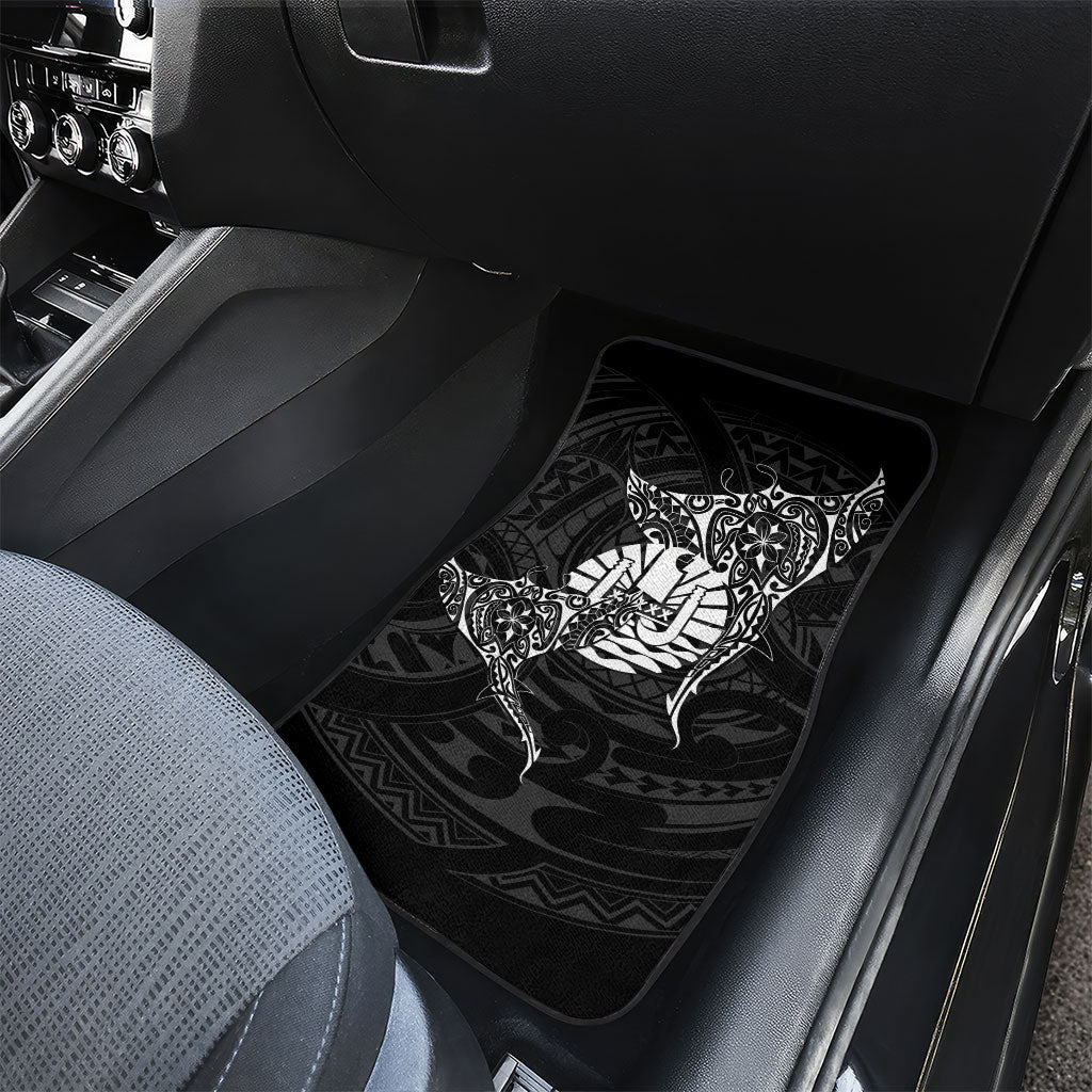 French Polynesia Manta Ray Tattoo Car Mats Tahiti Hahalua Turtle Shark Black Color
