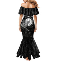 French Polynesia Manta Ray Tattoo Mermaid Dress Tahiti Hahalua Turtle Shark Black Color LT14 - Polynesian Pride