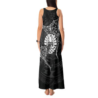 French Polynesia Manta Ray Tattoo Tank Maxi Dress Tahiti Hahalua Turtle Shark Black Color LT14 - Polynesian Pride