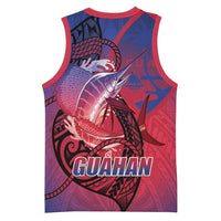 Guam Blue Marlin Fishing Basketball Jersey Guahan Fish Hook Tattoo LT14 - Polynesian Pride