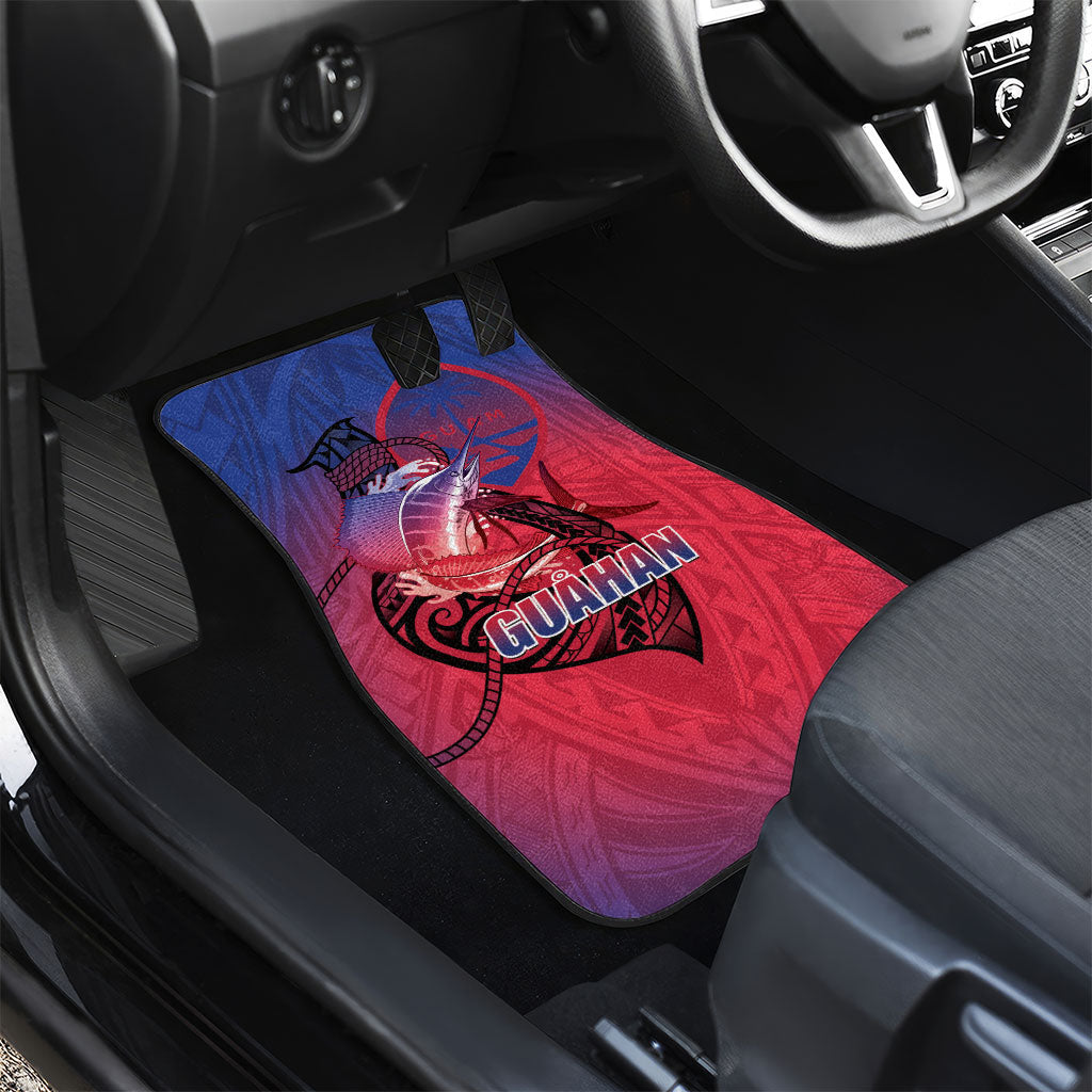 Guam Blue Marlin Fishing Car Mats Guahan Fish Hook Tattoo