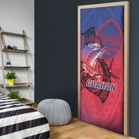 Guam Blue Marlin Fishing Door Cover Guahan Fish Hook Tattoo LT14 - Polynesian Pride