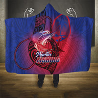 Guam Blue Marlin Fishing Hooded Blanket Guahan Fish Hook Tattoo LT14 - Polynesian Pride