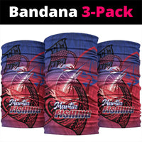 Guam Blue Marlin Fishing Neck Gaiter Guahan Fish Hook Tattoo