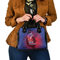 Guam Blue Marlin Fishing Shoulder Handbag Guahan Fish Hook Tattoo