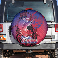Guam Blue Marlin Fishing Spare Tire Cover Guahan Fish Hook Tattoo