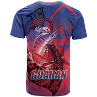Guam Blue Marlin Fishing T Shirt Guahan Fish Hook Tattoo