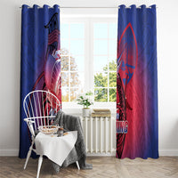 Guam Blue Marlin Fishing Window Curtain Guahan Fish Hook Tattoo