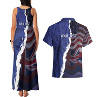 Personalized Hawaii Statehood Day Couples Matching Tank Maxi Dress and Hawaiian Shirt 66th Anniversary - Polynesian Pride