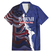 Personalized Hawaii Statehood Day Family Matching Mermaid Dress and Hawaiian Shirt 66th Anniversary LT14 Dad's Shirt - Short Sleeve Blue - Polynesian Pride