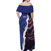 Personalized Hawaii Statehood Day Family Matching Off Shoulder Maxi Dress and Hawaiian Shirt 66th Anniversary LT14 - Polynesian Pride