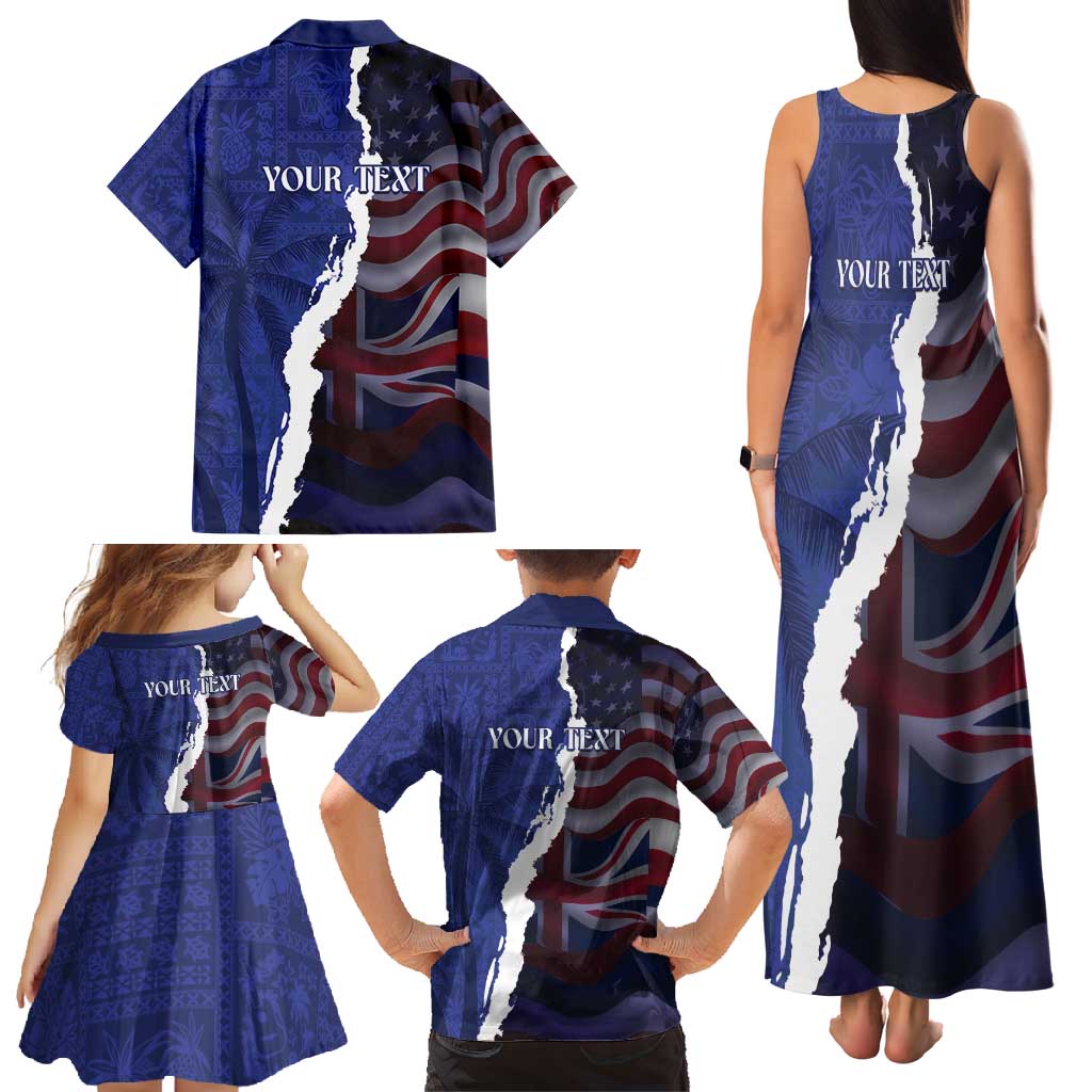 Personalized Hawaii Statehood Day Family Matching Tank Maxi Dress and Hawaiian Shirt 66th Anniversary LT14 - Polynesian Pride