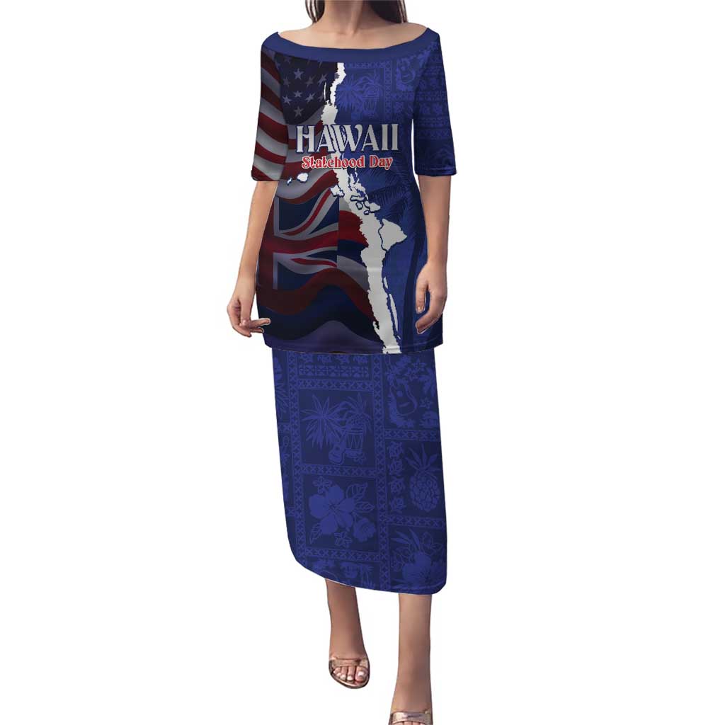 Personalized Hawaii Statehood Day Puletasi 66th Anniversary - Polynesian Pride