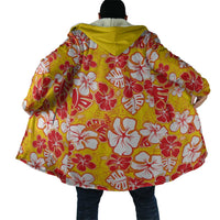 Yellow Hawaii Hibiscus Cloak Tropical Flowers Seamless Pattern - Polynesian Pride