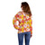 Yellow Hawaii Hibiscus Off Shoulder Sweater Tropical Flowers Seamless Pattern - Polynesian Pride