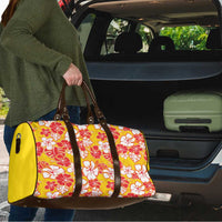 Yellow Hawaii Hibiscus Travel Bag Tropical Flowers Seamless Pattern - Polynesian Pride
