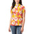 Yellow Hawaii Hibiscus Women Polo Shirt Tropical Flowers Seamless Pattern - Polynesian Pride