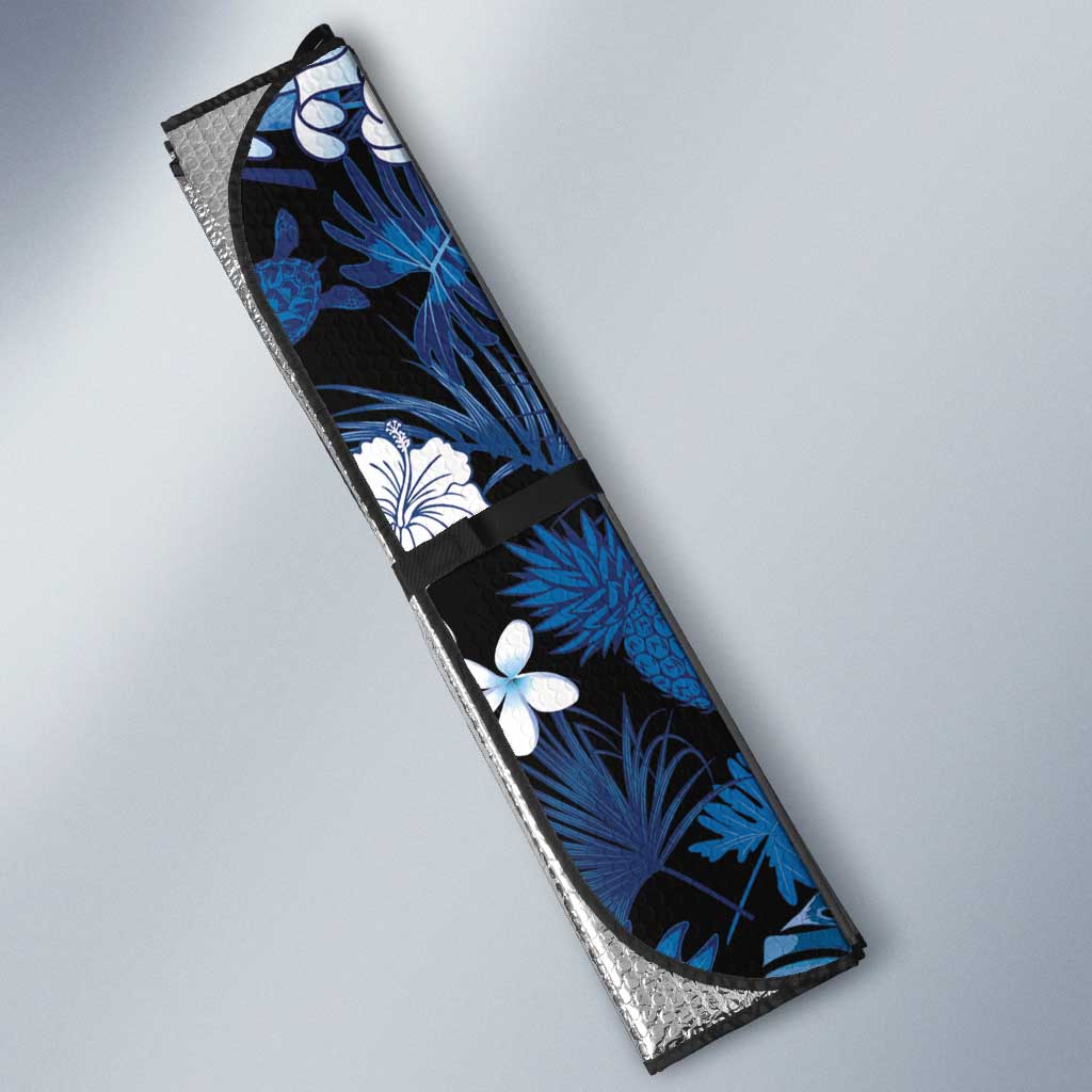 Polu Aloha Hawaii Lei Auto Sun Shade Tropical Flowers Elegant Vibe - Polynesian Pride