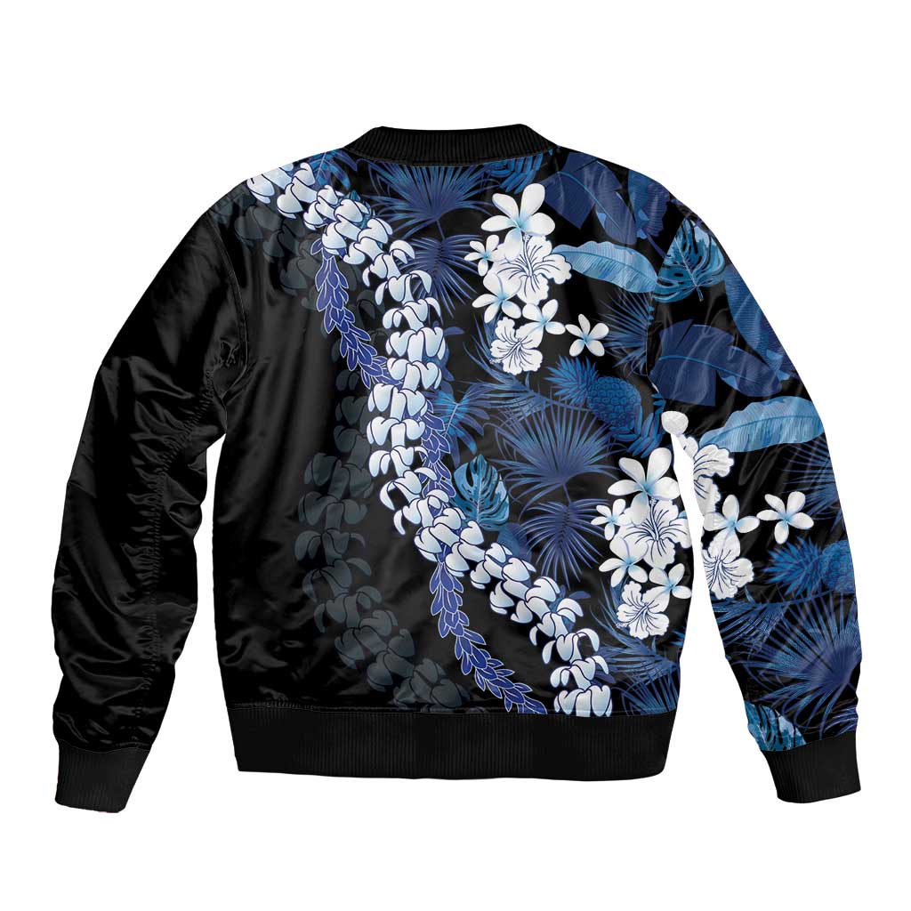 Polu Aloha Hawaii Lei Bomber Jacket Tropical Flowers Elegant Vibe - Polynesian Pride