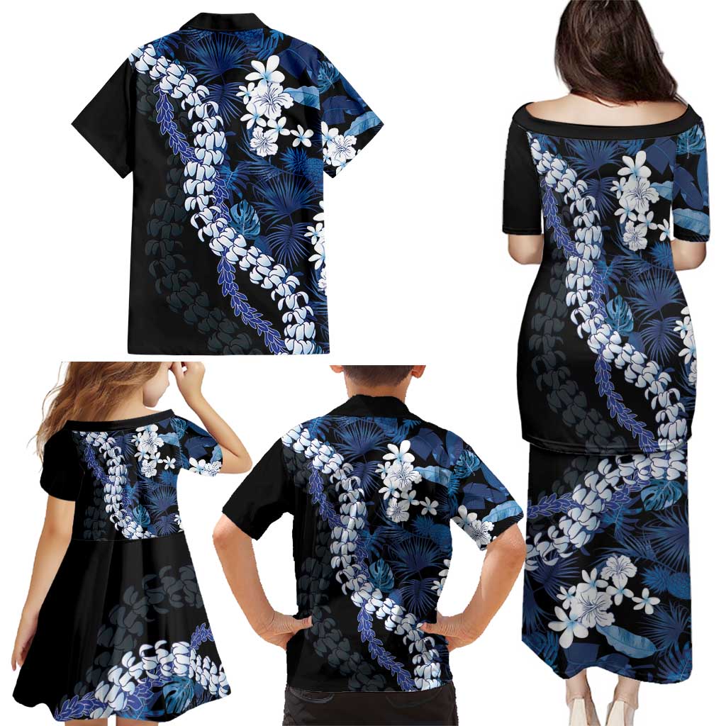 Polu Aloha Hawaii Lei Family Matching Puletasi and Hawaiian Shirt Tropical Flowers Elegant Vibe LT14 - Polynesian Pride