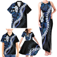 Polu Aloha Hawaii Lei Family Matching Tank Maxi Dress and Hawaiian Shirt Tropical Flowers Elegant Vibe LT14 - Polynesian Pride