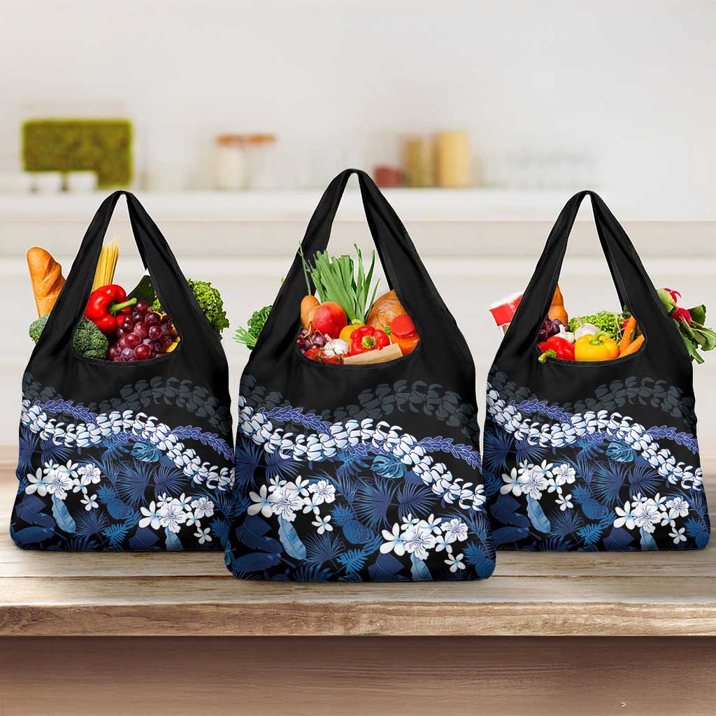 Polu Aloha Hawaii Lei Grocery Bag Tropical Flowers Elegant Vibe - Polynesian Pride