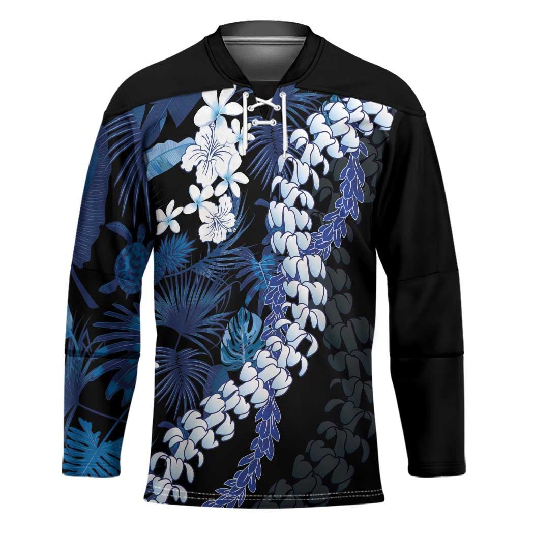 Polu Aloha Hawaii Lei Hockey Jersey Tropical Flowers Elegant Vibe - Polynesian Pride