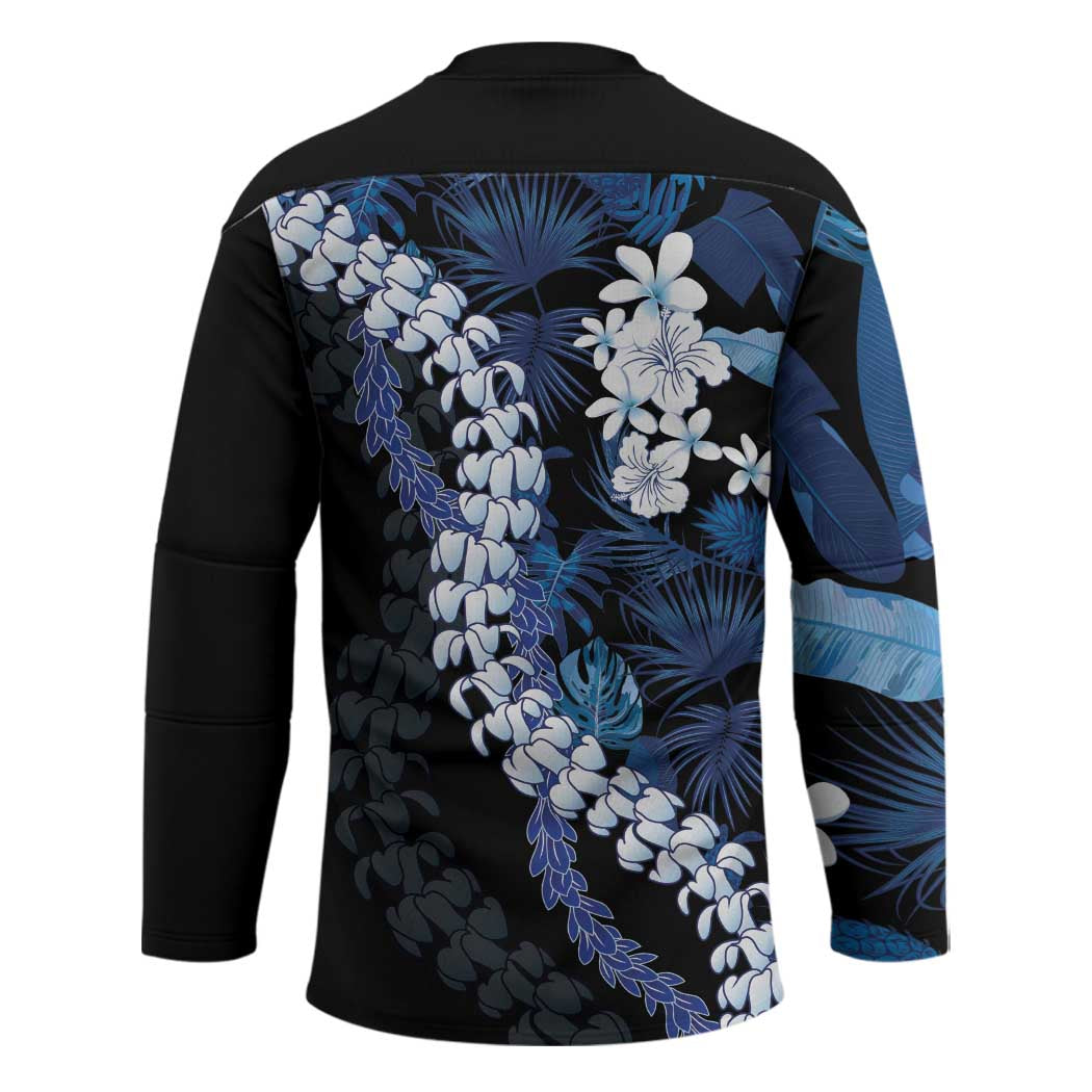 Polu Aloha Hawaii Lei Hockey Jersey Tropical Flowers Elegant Vibe - Polynesian Pride
