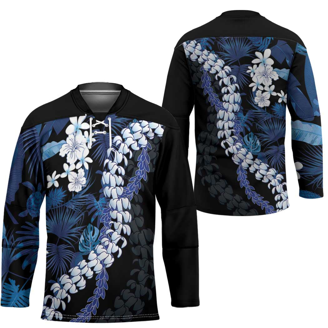 Polu Aloha Hawaii Lei Hockey Jersey Tropical Flowers Elegant Vibe - Polynesian Pride