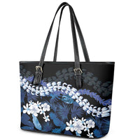 Polu Aloha Hawaii Lei Leather Tote Bag Tropical Flowers Elegant Vibe LT14 - Polynesian Pride