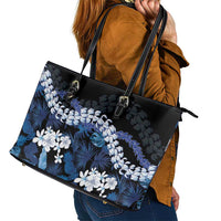 Polu Aloha Hawaii Lei Leather Tote Bag Tropical Flowers Elegant Vibe LT14 - Polynesian Pride