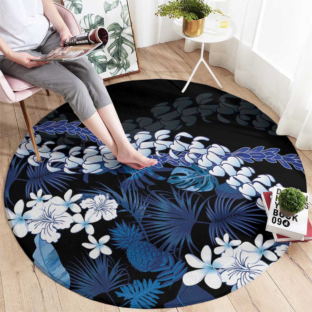 Polu Aloha Hawaii Lei Round Carpet Tropical Flowers Elegant Vibe LT14 - Polynesian Pride
