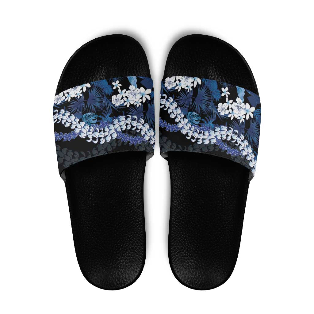 Polu Aloha Hawaii Lei Slide Sandals Tropical Flowers Elegant Vibe - Polynesian Pride