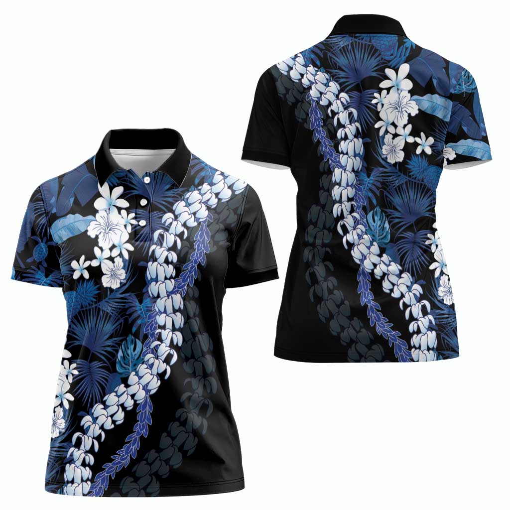 Polu Aloha Hawaii Lei Women Polo Shirt Tropical Flowers Elegant Vibe LT14 - Polynesian Pride