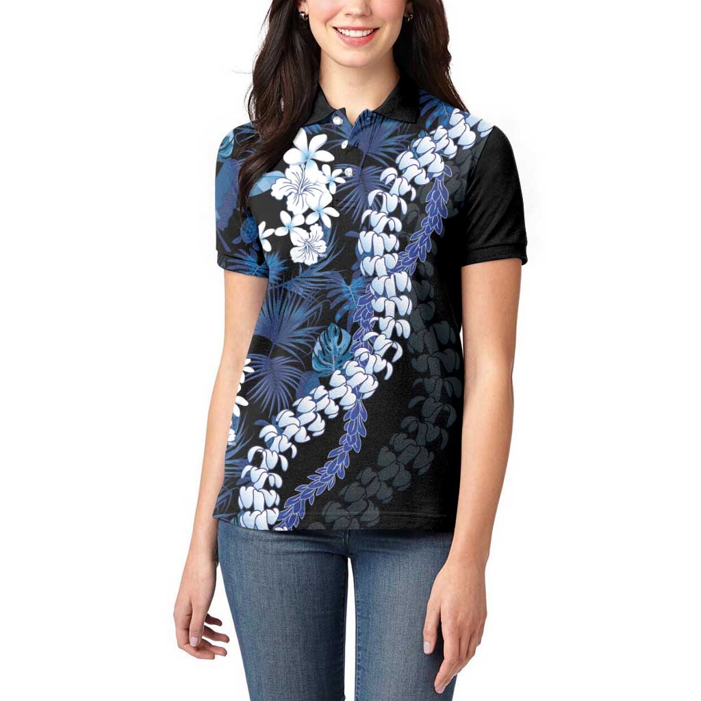 Polu Aloha Hawaii Lei Women Polo Shirt Tropical Flowers Elegant Vibe LT14 - Polynesian Pride