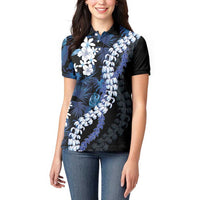 Polu Aloha Hawaii Lei Women Polo Shirt Tropical Flowers Elegant Vibe LT14 - Polynesian Pride