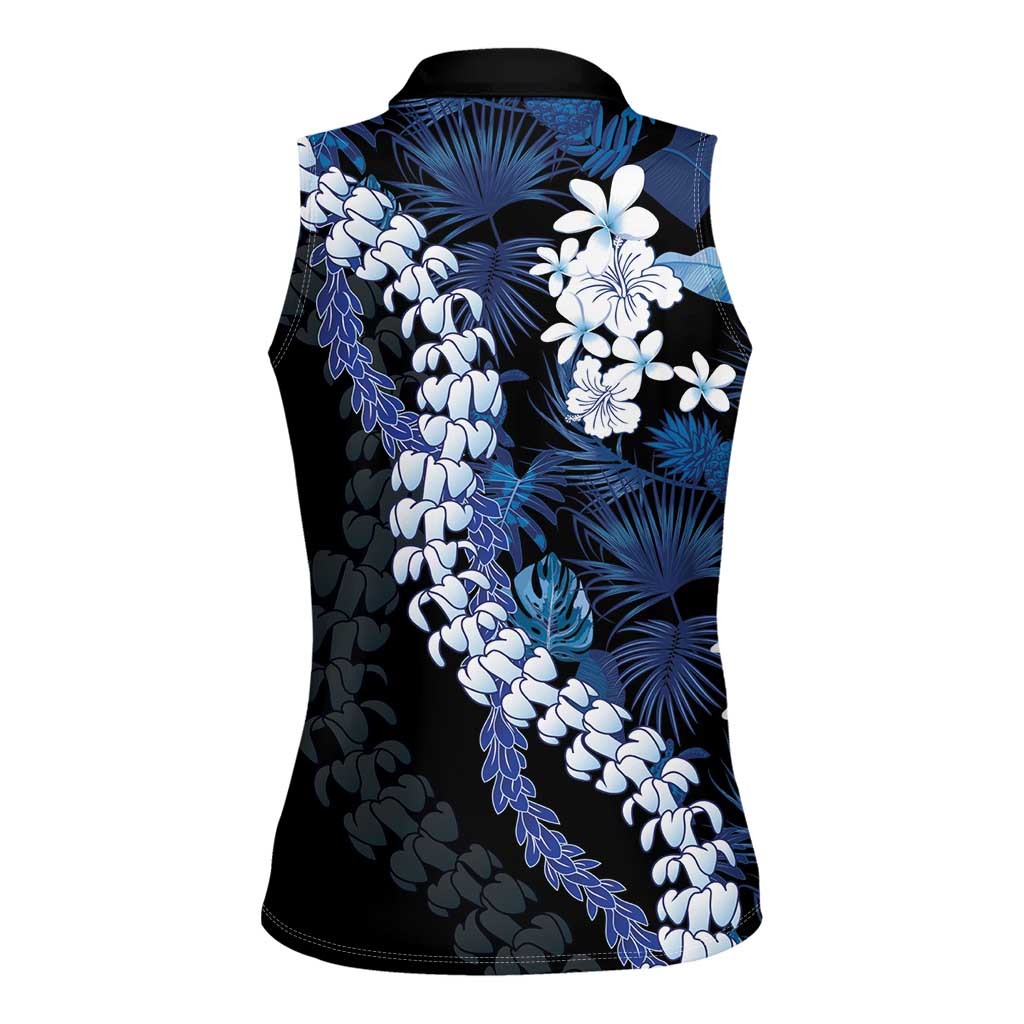 Polu Aloha Hawaii Lei Women Sleeveless Polo Shirt Tropical Flowers Elegant Vibe LT14 - Polynesian Pride
